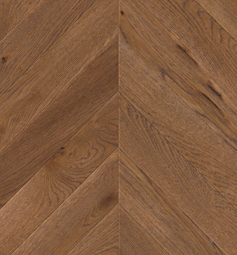 Паркетная доска Living Tree - Дуб Мокко, Селект (13,5х110х515мм) Французская елка